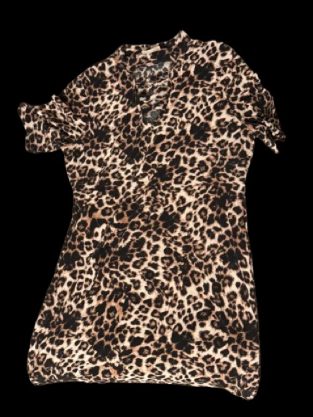 Bobbie Brooks Leopard Print Mini Dress - Brown & Black-Size XL